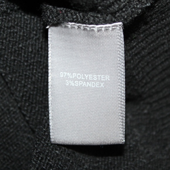 Marled black turtleneck with sheer sleeves (women’s XL) (NWT) - Picture 9 of 9